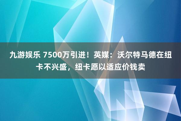 九游娱乐 7500万引进！英媒：沃尔特马德在纽卡不兴盛，纽卡愿以适应价钱卖