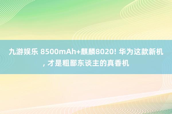 九游娱乐 8500mAh+麒麟8020! 华为这款新机， 才是粗鄙东谈主的真香机