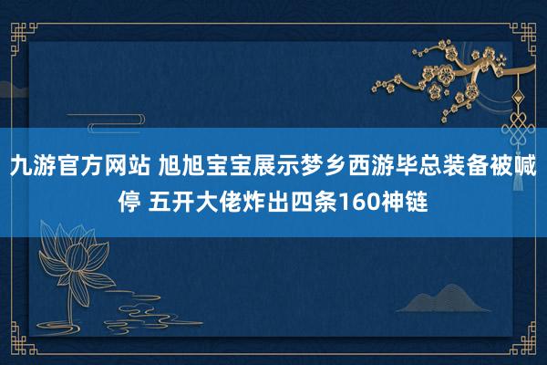 九游官方网站 旭旭宝宝展示梦乡西游毕总装备被喊停 五开大佬炸出四条160神链