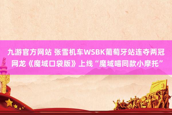九游官方网站 张雪机车WSBK葡萄牙站连夺两冠 网龙《魔域口袋版》上线“魔域喵同款小摩托”