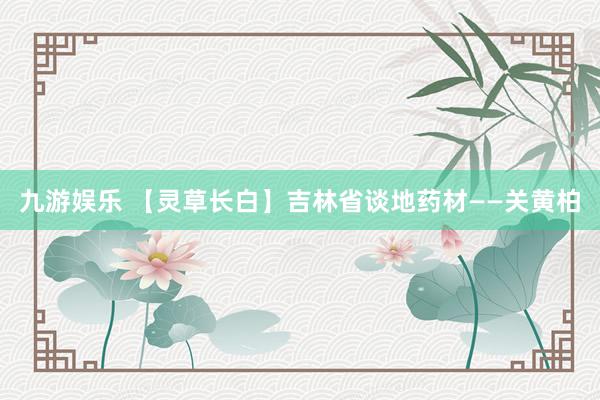 九游娱乐 【灵草长白】吉林省谈地药材——关黄柏
