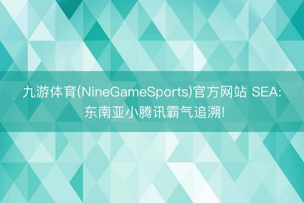 九游体育(NineGameSports)官方网站 SEA: 东南亚小腾讯霸气追溯!