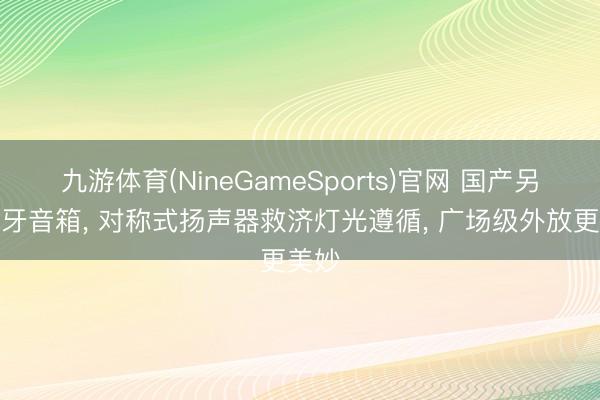 九游体育(NineGameSports)官网 国产另类蓝牙音箱， 对称式扬声器救济灯光遵循， 广场级外放更美妙