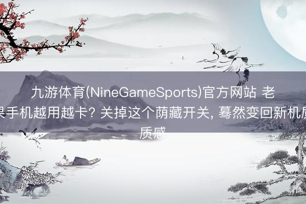 九游体育(NineGameSports)官方网站 老苹果手机越用越卡? 关掉这个荫藏开关， 蓦然变回新机质感