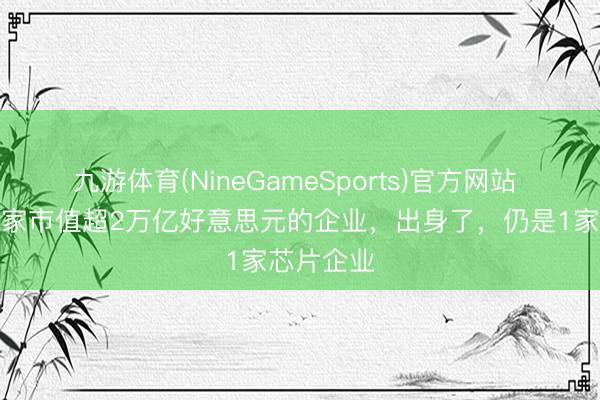 九游体育(NineGameSports)官方网站 中国第一家市值超2万亿好意思元的企业，出身了，仍是1家芯片企业